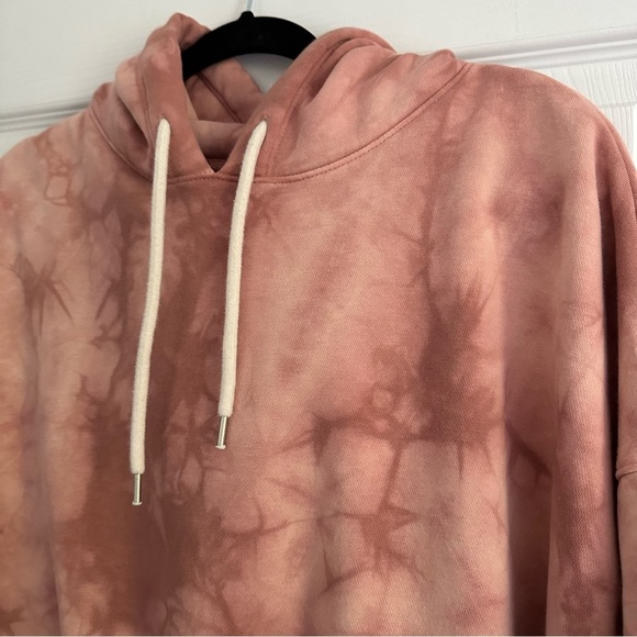 Size S GAP Oversized Vintage Soft Cropped Hoodie - Pink Tie Die - Picture 4 of 6